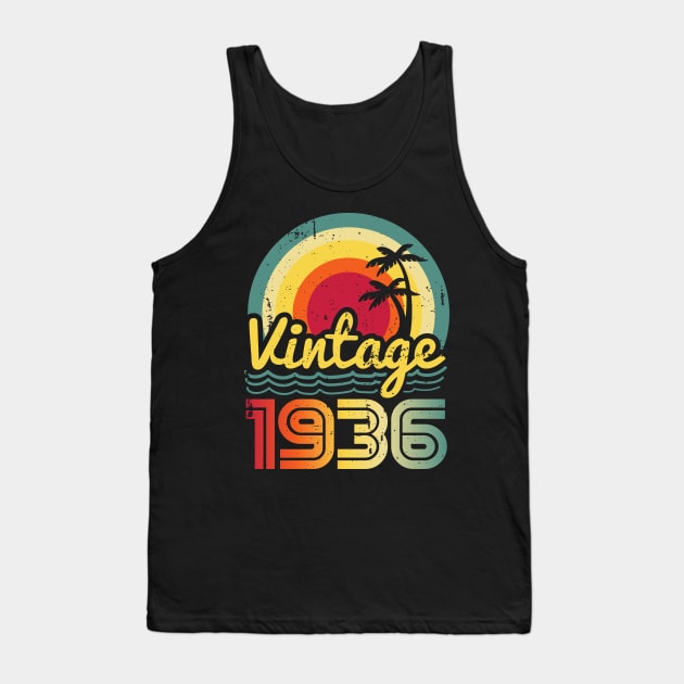 Vintage 1936 Made in 1936 87th birthday 87 years old Gift Tank Top by Winter Magical Forest